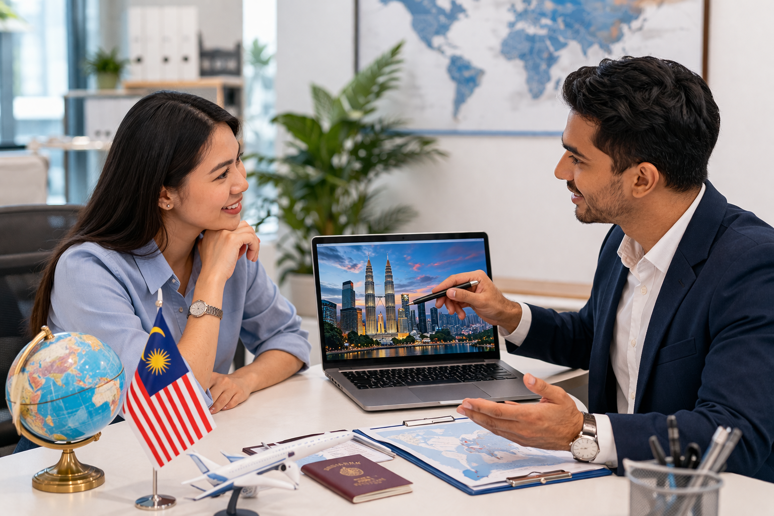 Office consultation on travel services